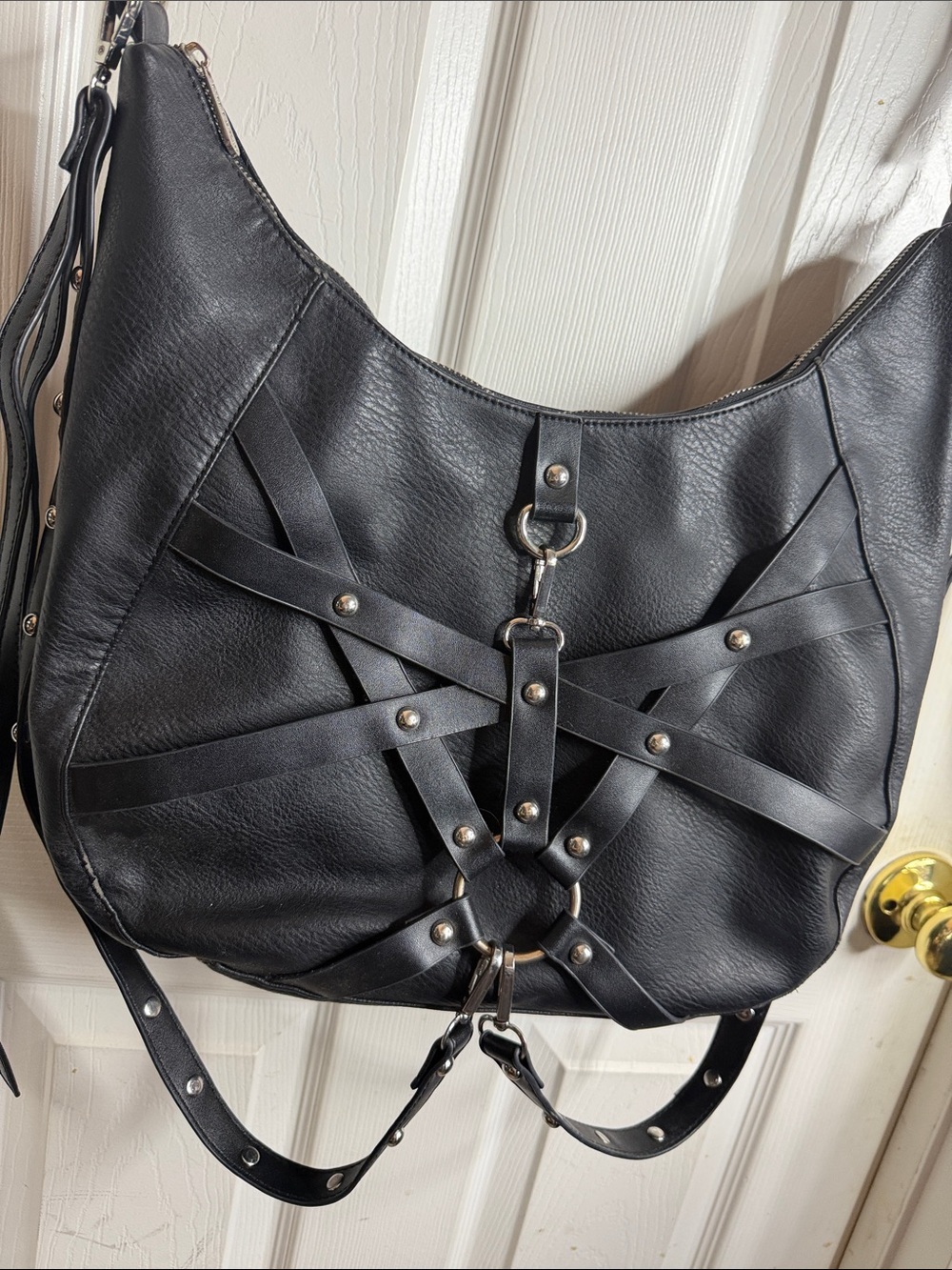 Killstar Black Strappy Harness Shoulder Bag